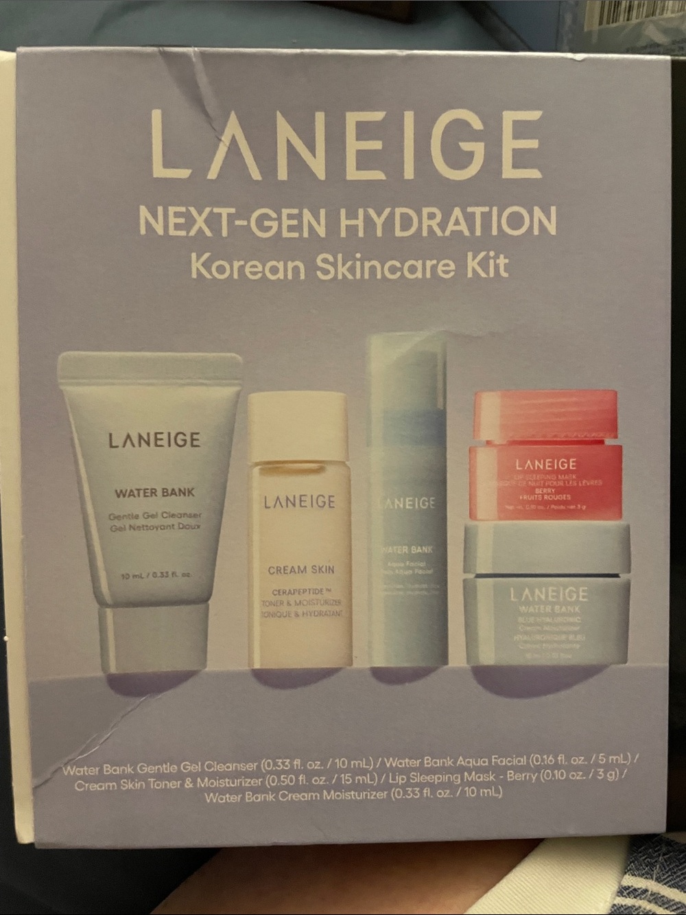 LANEIGE Hydration Skincare Set in Lavender and Pink Accents